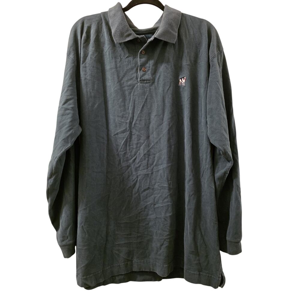 Big Dogs Long Sleeve Hunter Green Polo Shirt Mens Size 2X
